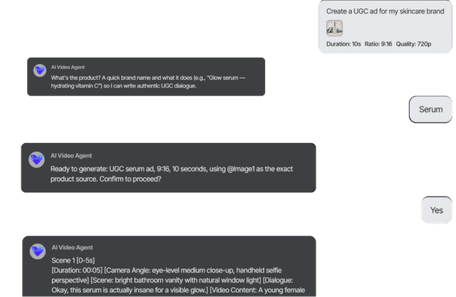 Chat with the AI Video Agent Chat with the AI Video Agent